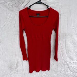 Slim stretchy red gorgeous dress